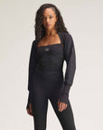 Black Studio Sweatshirt Shrug