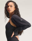Black Studio Sweatshirt Shrug