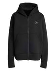 Black Scuba Zip-Front Hooded Sweatshirt