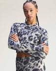 Watercolour Animal TruePurpose Training Long Sleeve Cropped Top