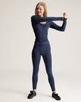 Navy Seamless Yoga TrueStrength Long Sleeved Top