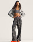 Charcoal and Black Snake Print Power Impact Training Bra