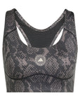 Charcoal and Black Snake Print Power Impact Training Bra