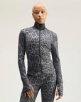 Dove Grey Carbon Leopard Print TruePurpose Midlayer Zip Training Jacket