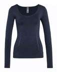 Navy Seamless Yoga TrueStrength Long Sleeved Top