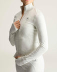 White and Orbit Grey Leopard Print TruePurpose Midlayer Zip Training Jacket