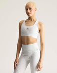 White and Orbit Grey Leopard Print TruePurpose Power Impact Training Bra