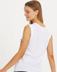 White Muscle Tank Top
