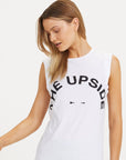 White Muscle Tank Top