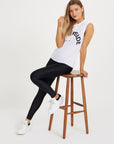 White Muscle Tank Top