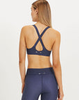 Navy Polka Dot Sophie Sports Bra
