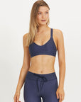 Navy Polka Dot Sophie Sports Bra