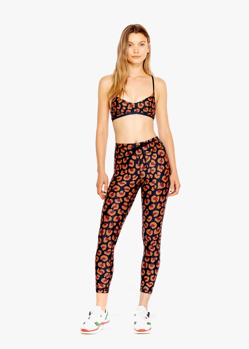 Raspberry Leopard Ballet Sports Bra