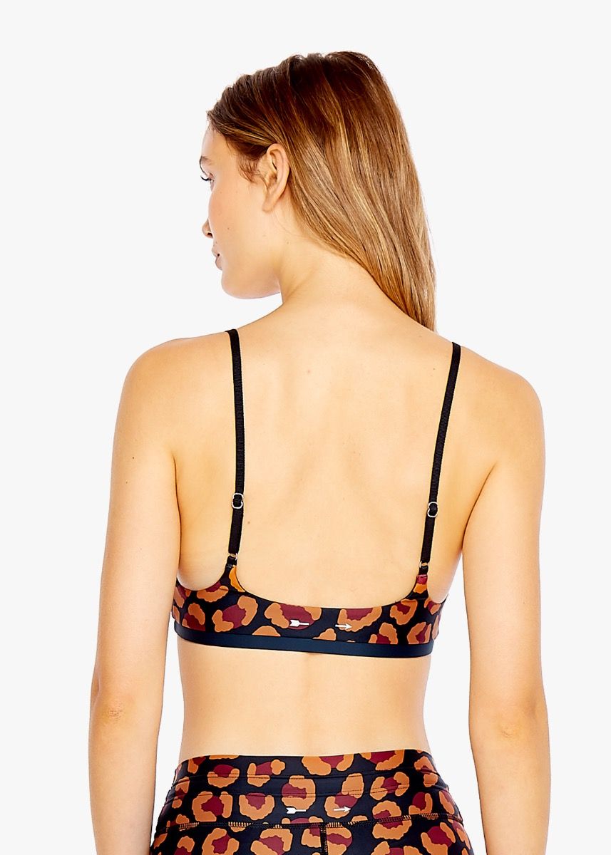 Raspberry Leopard Ballet Sports Bra