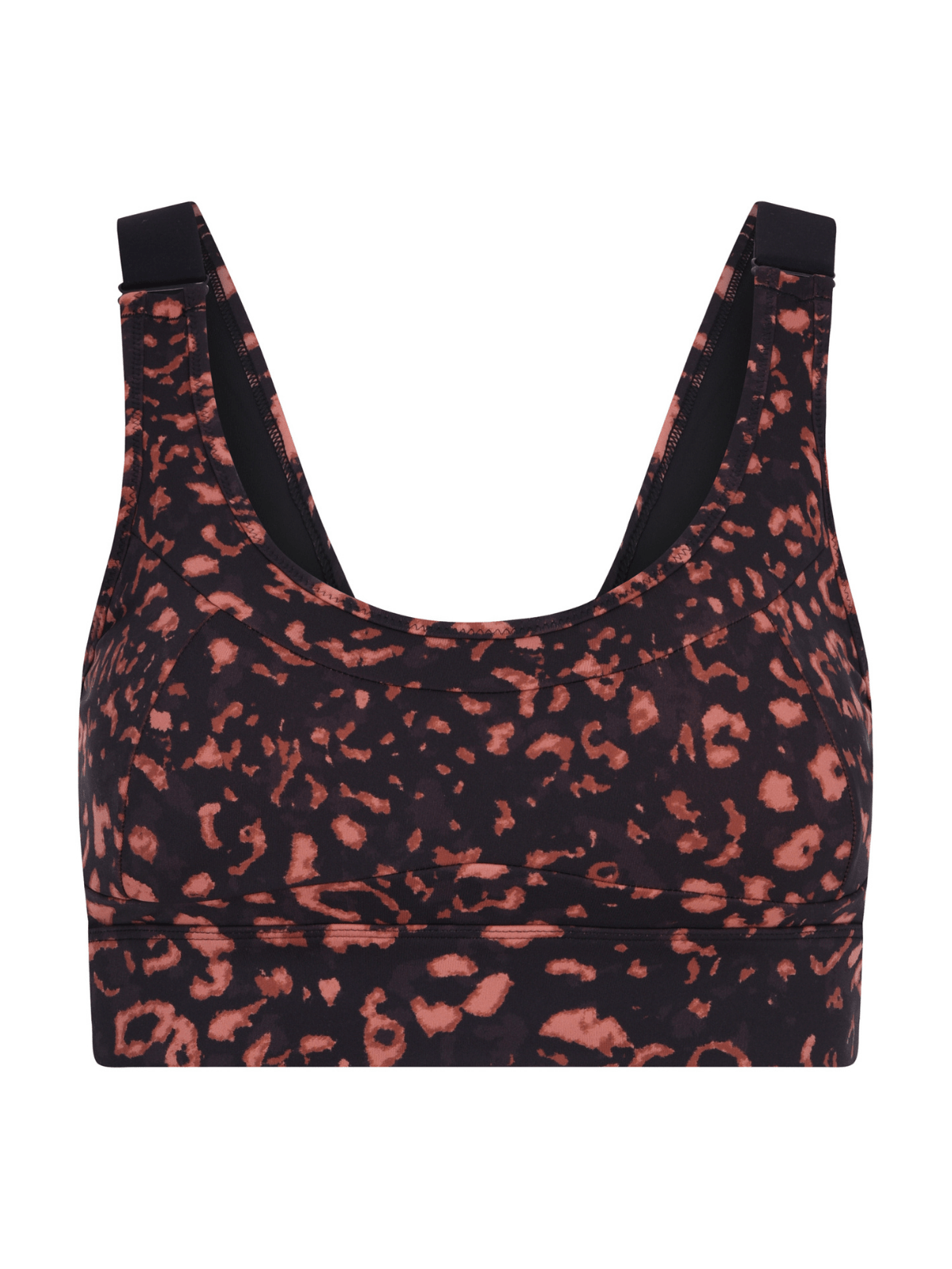 Red Textured Animal Edris Sports Bra