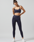 Grey Stone Leopard Elle Sports Bra