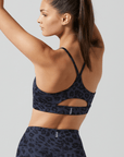 Grey Stone Leopard Elle Sports Bra