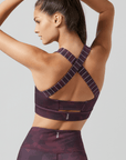 Eggplant Splatter Camo Rowie Sports Bra