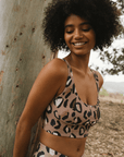 Tan Leopard Dolly Sports Bra