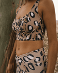 Tan Leopard Dolly Sports Bra