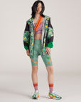 Green Printed TruePace Cycling Shorts