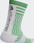 Green and White Crew Socks