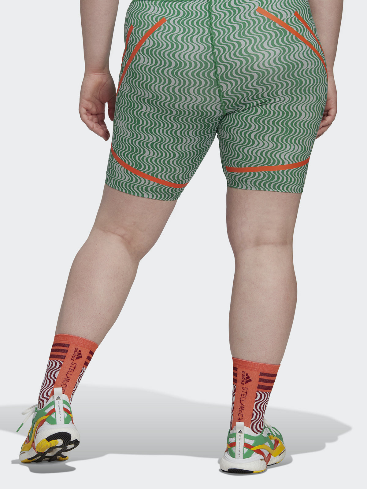 Orange and White Crew Socks