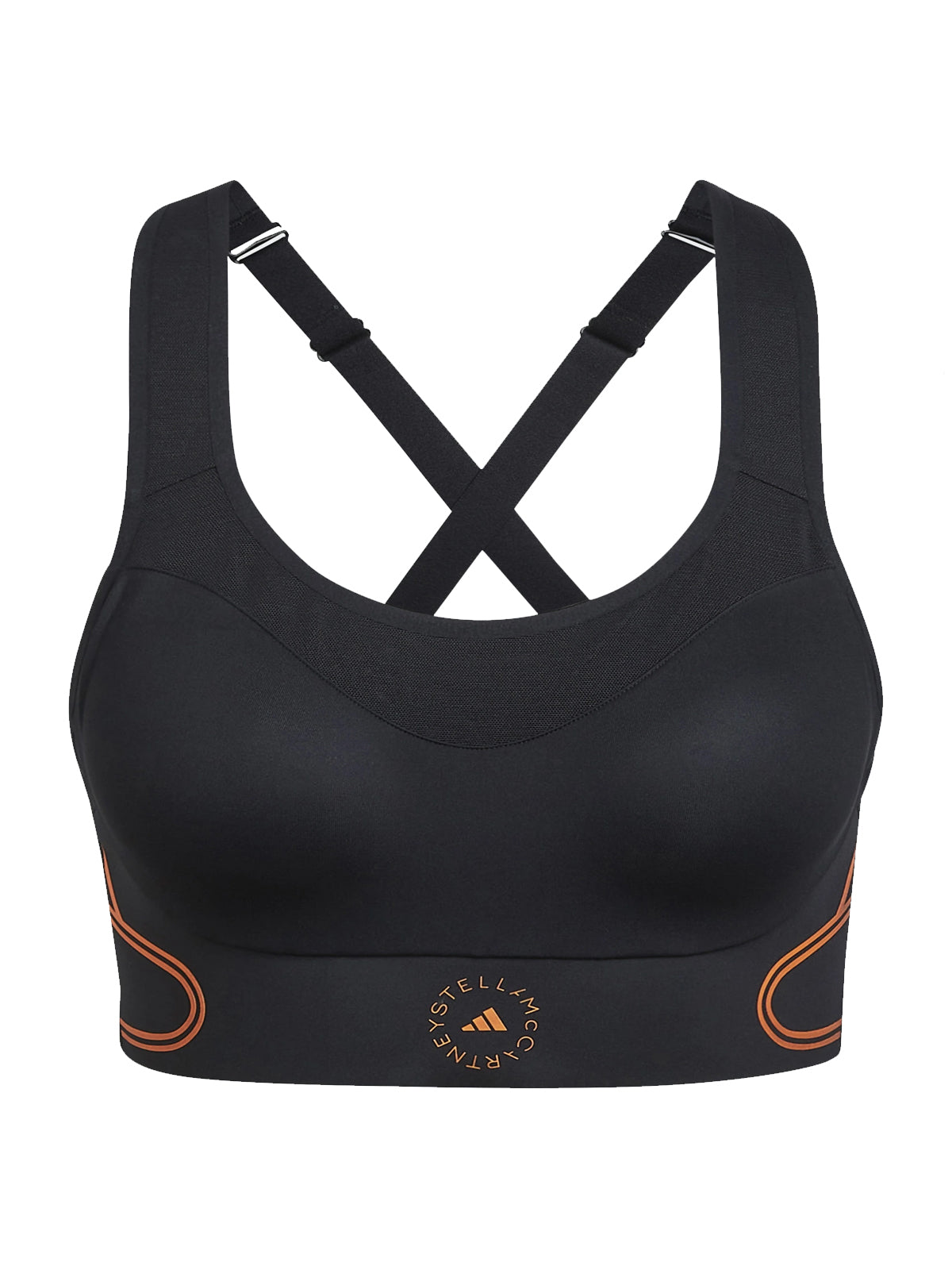 Black and Orange TruePace High Support Sports Bra