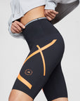 Black and Orange TruePace Cycling Shorts