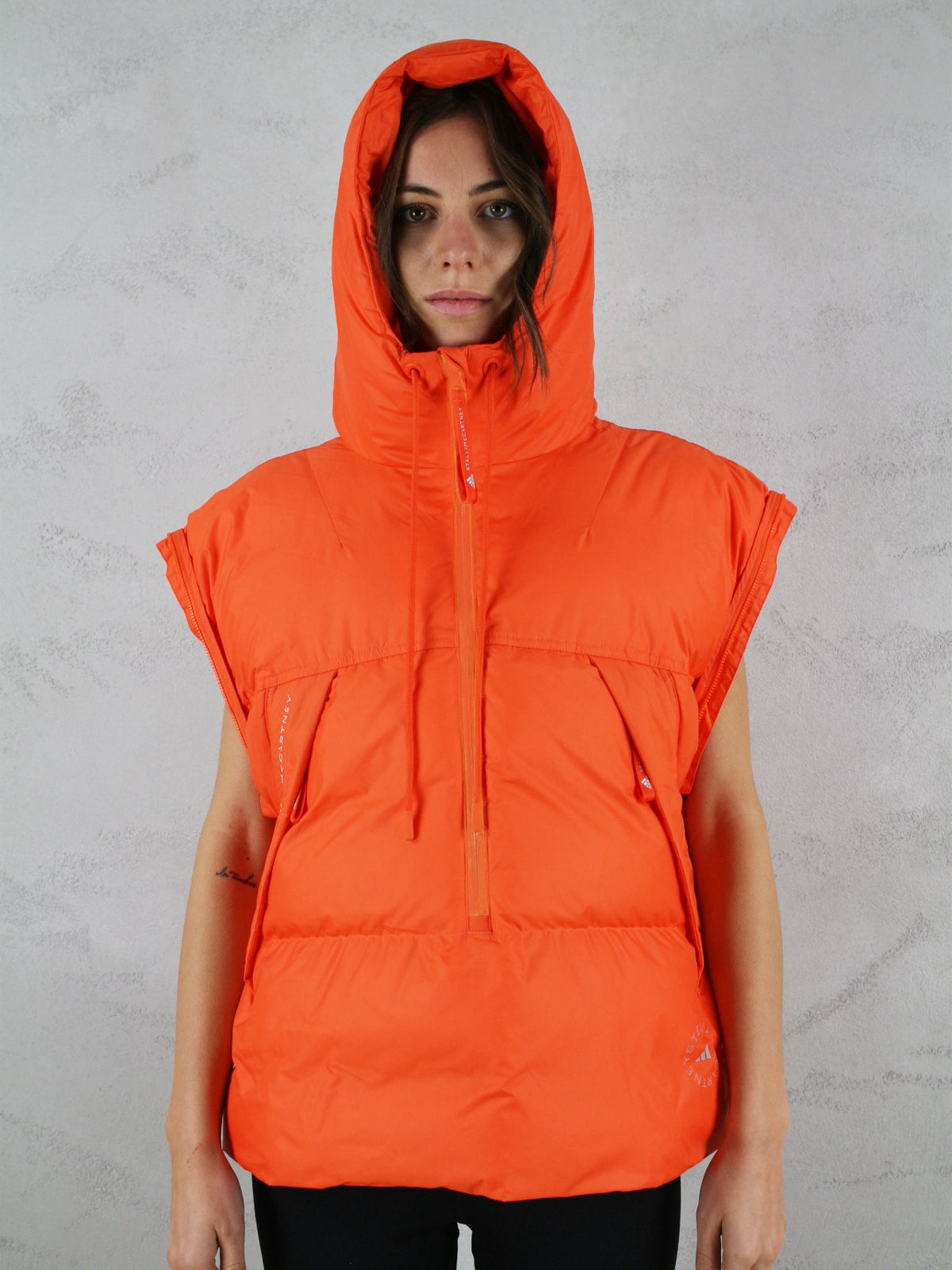 Orange Pull On Puffer Jacket