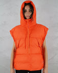 Orange Pull On Puffer Jacket