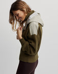 Dark Olive Mix Carter Half Zip Pullover