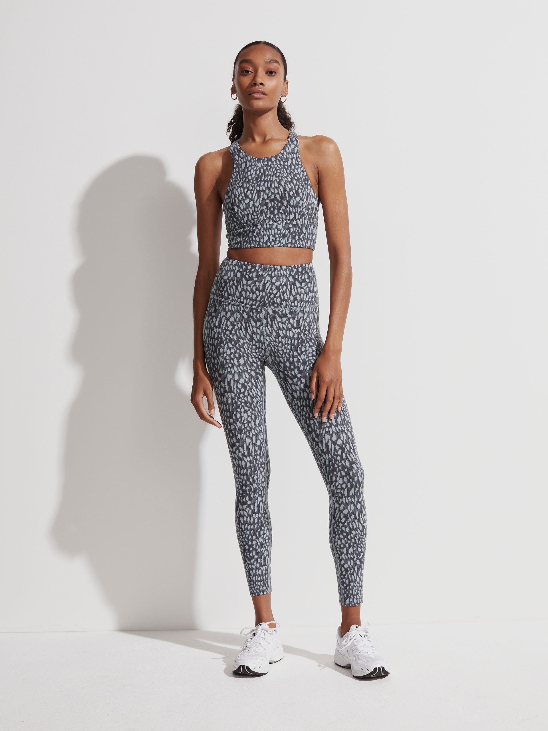 Petrol Motion Speckle Let's Move Harris Sports Bra