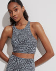 Petrol Motion Speckle Let's Move Harris Sports Bra