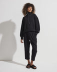 Black Ramona Half Zip Sweater