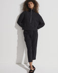 Black Ramona Half Zip Sweater