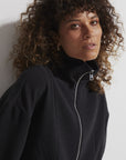 Black Ramona Half Zip Sweater