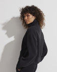 Black Ramona Half Zip Sweater