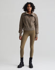 Dark Olive Speckle Mentone Half-Zip Pullover