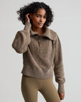 Dark Olive Speckle Mentone Half-Zip Pullover