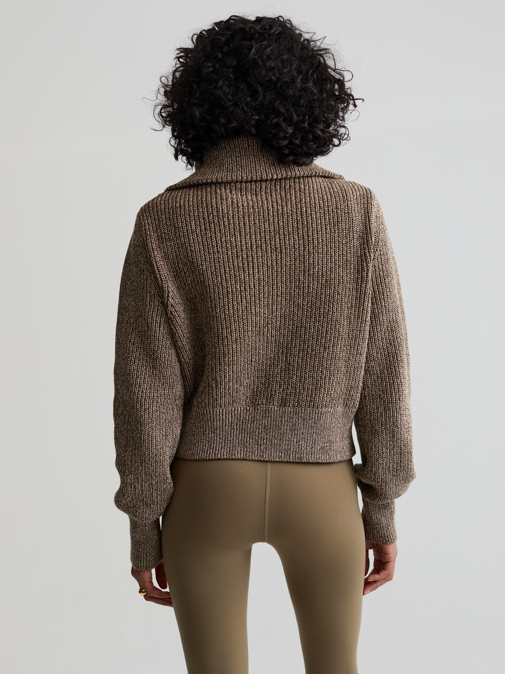 Dark Olive Speckle Mentone Half-Zip Pullover
