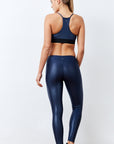 Navy Sweeper Sports Bra