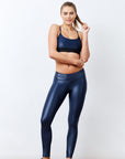 Navy Sweeper Sports Bra
