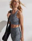 Petrol Motion Speckle Let's Move Harris Sports Bra