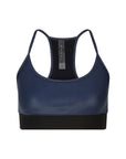 Navy Sweeper Sports Bra