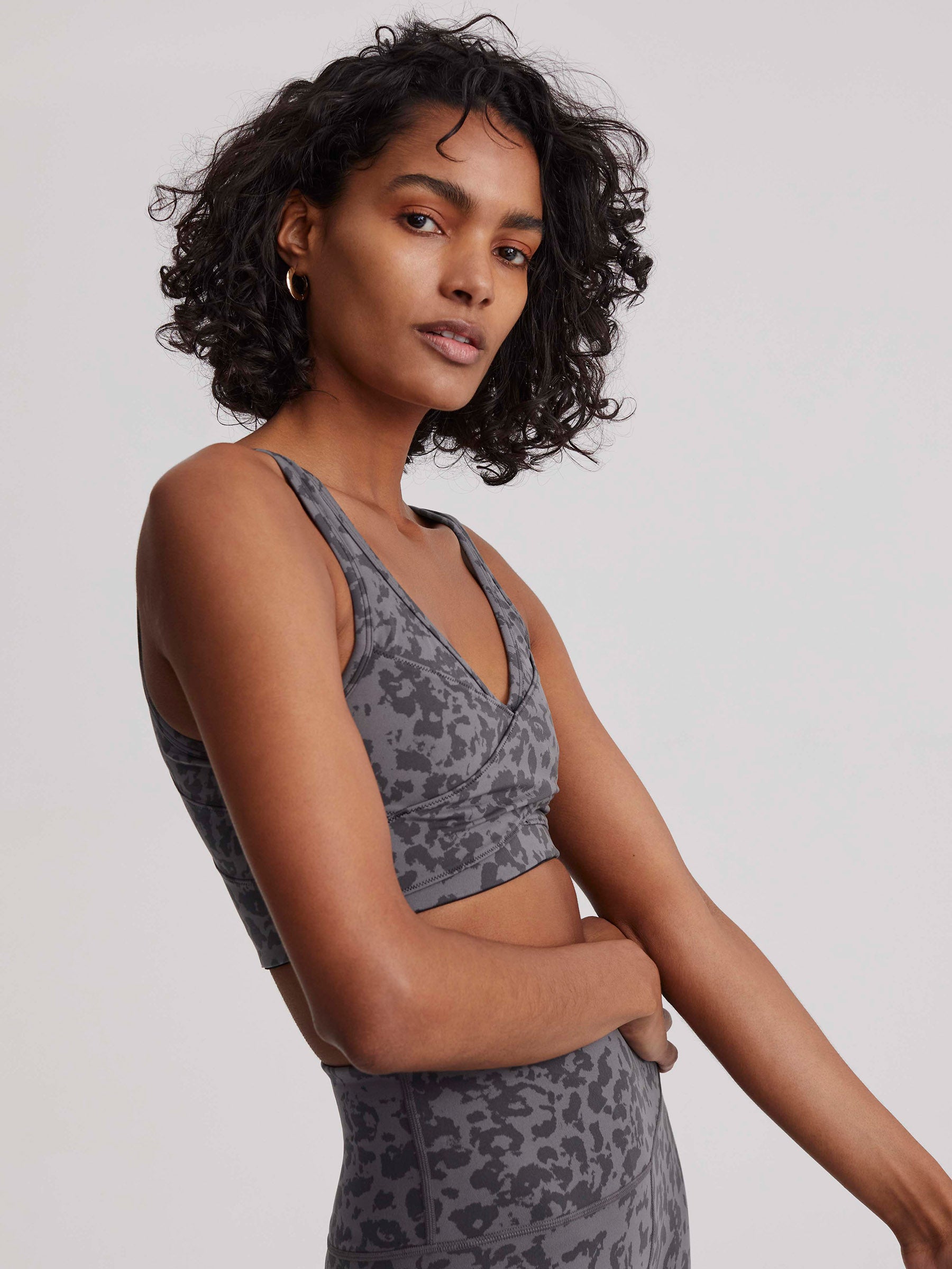 Blackened Distorted Animal Let's Move Kellam Sports Bra