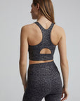 Midnight Distorted Cheetah Harris Sports Bra