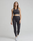 Midnight Distorted Cheetah Harris Sports Bra