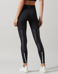 Black Marina Coated Leggings