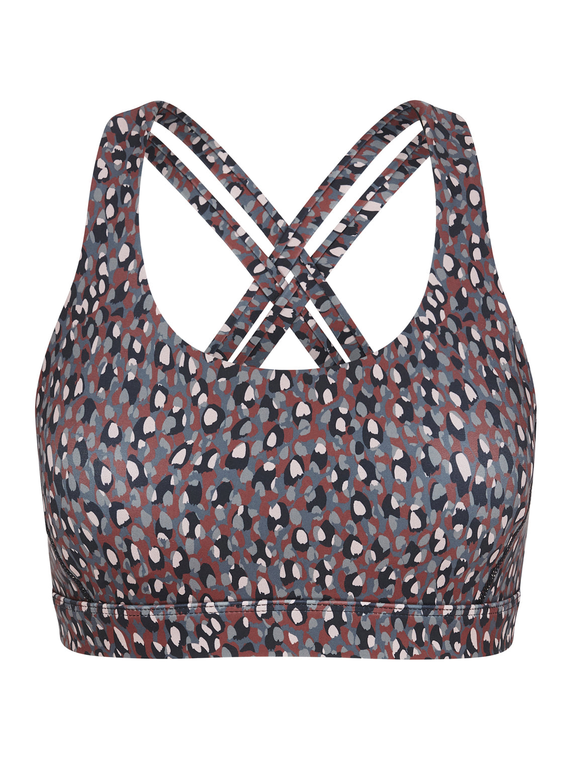 Dark Marsala Double Tempo Sports Bra
